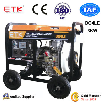 Comfort Power with Air Cooled Portable Diesel Generator Set (3KW)